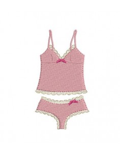 Motif de broderie machine lingerie fine