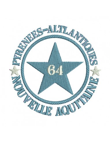 machine embroidery design department 64 of Pyrénées Atlantiques