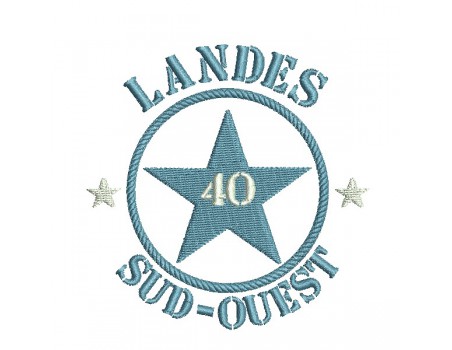 machine embroidery design department 40 of Sud Ouest Landes