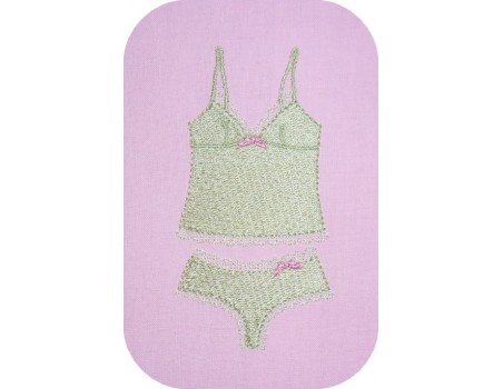 Motif de broderie machine lingerie fine