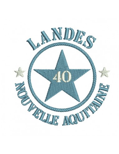 Motif de broderie  machine  étoile département 40 Landes Nouvelle Aquitaine