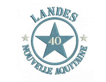 machine embroidery design department 40 of Landes Nouvelle Aquitaine