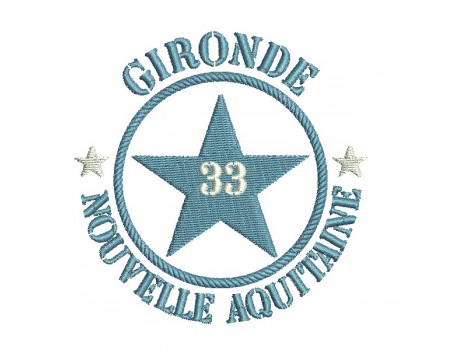 machine embroidery design department 33 of Gironde