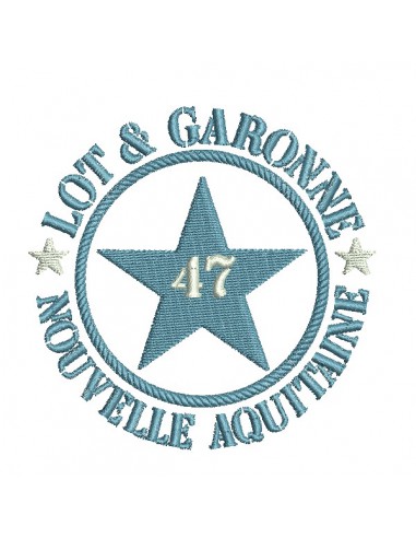 machine embroidery design department 47 of Lot & Garonne