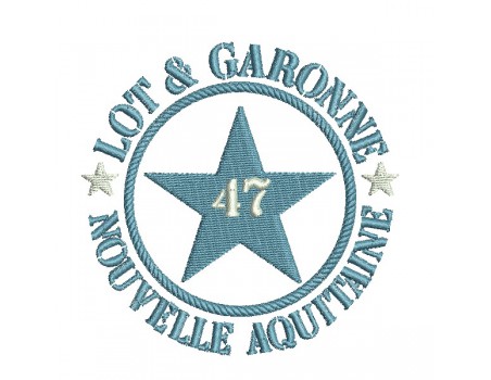 machine embroidery design department 47 of Lot & Garonne