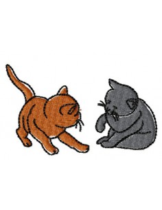 Chatons joueurs 10x10cm