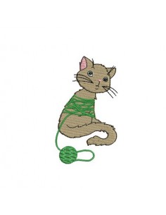 Motif de broderie machine chat