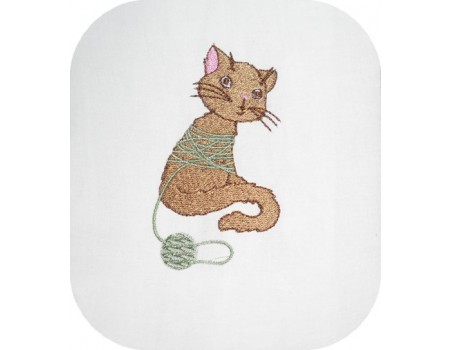 Motif de broderie machine chat 