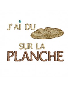 machine embroidery design text I have bread on the cutting board