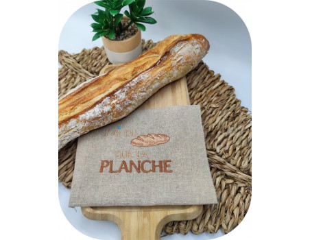machine embroidery design text I have bread on the cutting board