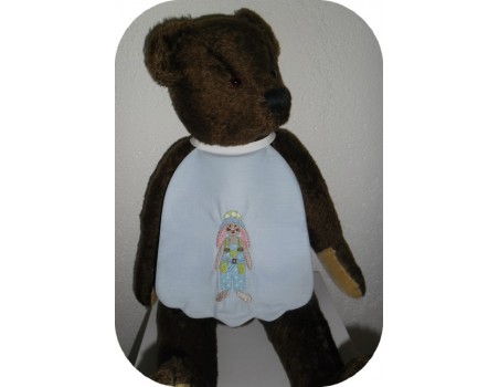 Instant download machine embroidery  rabbit boy