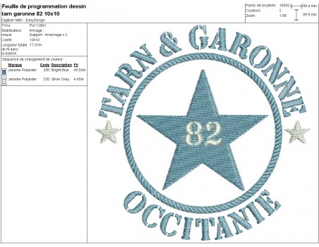 machine embroidery design department 82 Tarn et Garonne