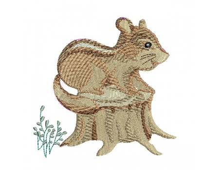 machine embroidery design forest polecat