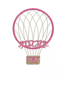 Motif de broderie machine appliqué Montgolfière