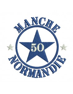 Motif de broderie  machine étoile la Manche département 50 Normandie