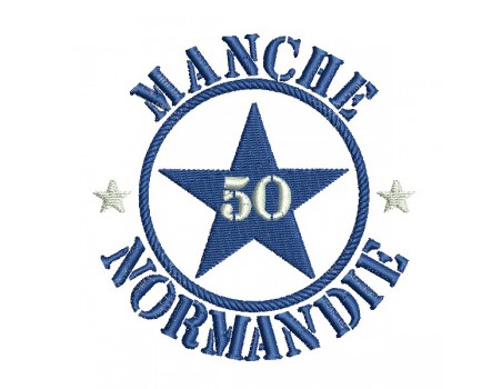 machine embroidery design Manche department 50  of normandy