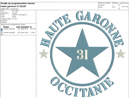 machine embroidery design department 31 Haute Garonne