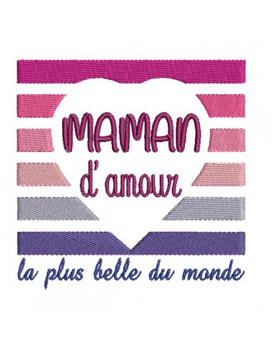 Machine embroidery design  love mom