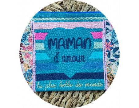 Machine embroidery design  love mom