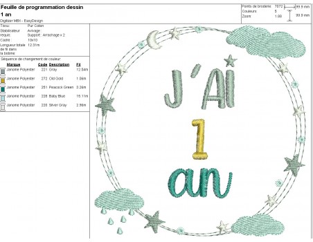 machine embroidery design decorated frames birth 7 months to 1 year