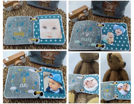 Motif de broderie machine  pack complet pour album de naissance