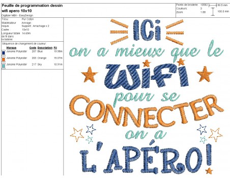 machine embroidery design wifi apero