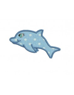 Motif de broderie machine dauphin