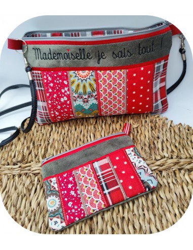 machine embroidery design  pencil case  patchwork ith