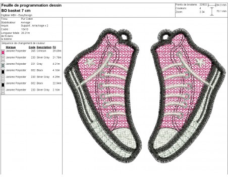 Motif de broderie machine baskets  FSL