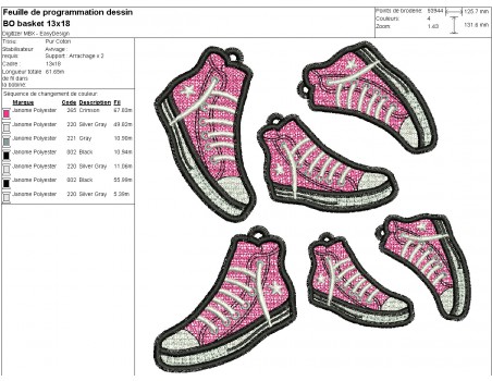 Motif de broderie machine baskets  FSL