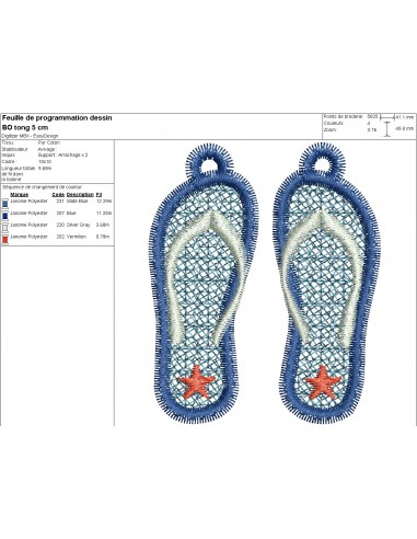 machine embroidery design FSL flip flops machine embroidery design FSL flip flops