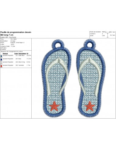 machine embroidery design FSL flip flops machine embroidery design FSL flip flops
