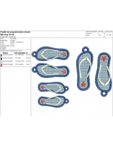machine embroidery design FSL flip flops machine embroidery design FSL flip flops