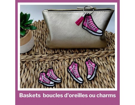 machine embroidery design FSL baskets