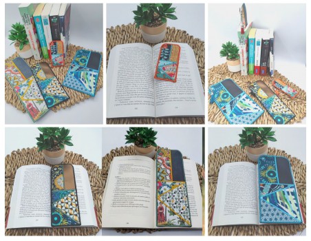 machine embroidery design ITH bookmark book patch