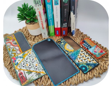 machine embroidery design ITH bookmark book patch