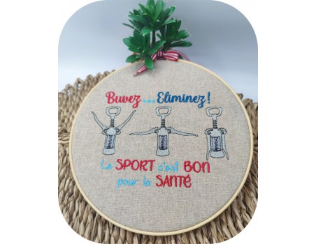 machine embroidery design text corkscrew sports