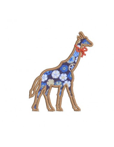 Motif de broderie machine girafe