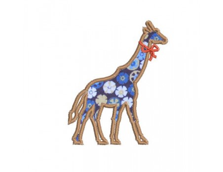 Motif de broderie machine girafe