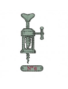 machine embroidery design corkscrew n°6