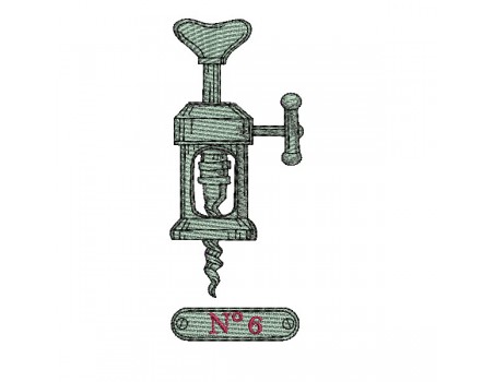 machine embroidery design corkscrew n°6