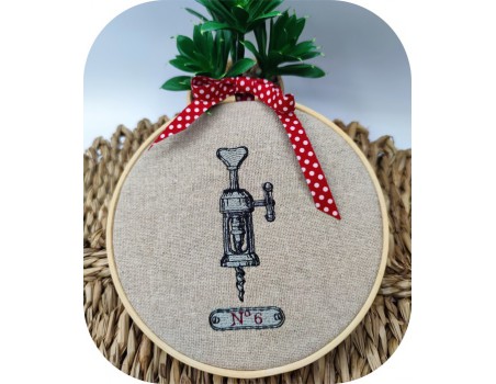 machine embroidery design corkscrew n°6