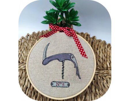 machine embroidery design corkscrew n°5