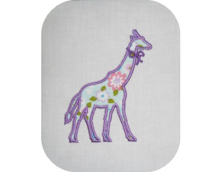 Motif de broderie machine girafe