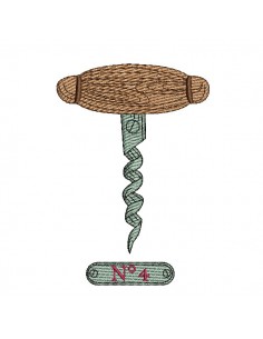 machine embroidery design corkscrew n°4