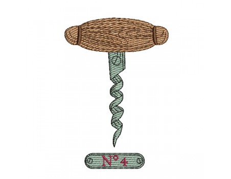 machine embroidery design corkscrew n°4