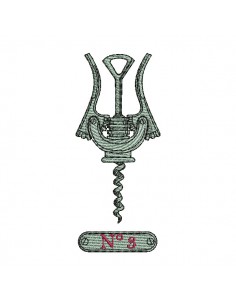 machine embroidery design corkscrew n°3