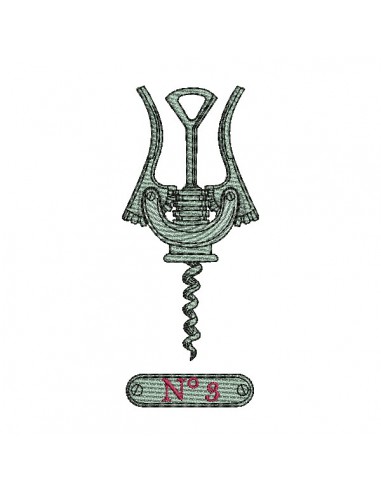 machine embroidery design corkscrew n°3