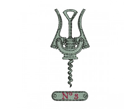 machine embroidery design corkscrew n°3