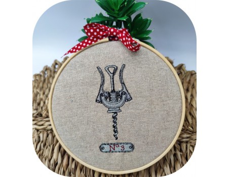 machine embroidery design corkscrew n°3